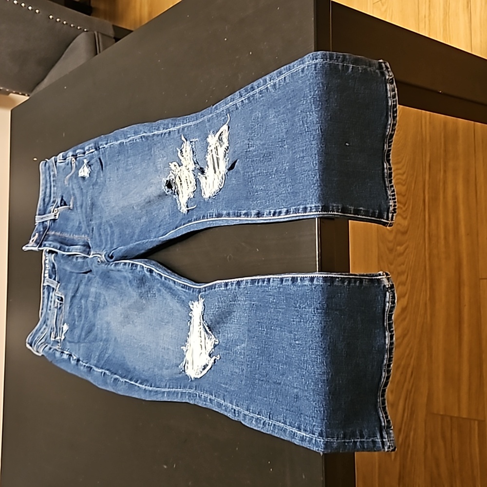 American eagle skinny kick crop jeans